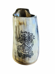 Corne à boire Viking en corne de buffle, verre à bière médiéval en corne d'ox naturelle polie - Product Image 4