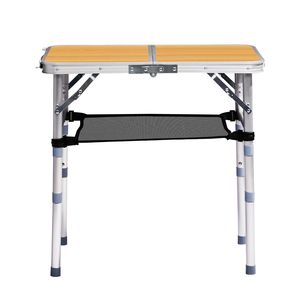 Tavolo Pieghevole da Esterno in Alluminio da 60 cm, Regolabile a 3 Altezze, Portatile e Leggero con Base a Cavalletto - Product Image 2