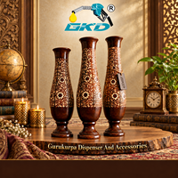 Ensemble de vases en bois faits à la main GKD, Art Déco, décoration de table, décoration de la maison, salon, 100% fait main, GKDTV, fabriqué à Delhi