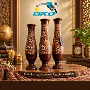 Ensemble de vases en bois faits à la main GKD, Art Déco, décoration de table, décoration de la maison, salon, 100% fait main, GKDTV, fabriqué à Delhi - Product Image 1