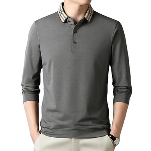 T-Shirt Homme Basic Orange Slim Fit pour Polo Confortable Col Chic Streetwear Solide Motif Coton Toile Top Sans Logo - Product Image 1