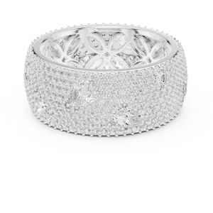Bague de déclaration en diamant de laboratoire, or massif 18 carats, 3,19 CTW, formes mélangées, pavé complet, couleur E, bague de luxe pour anniversaire - Product Image 3