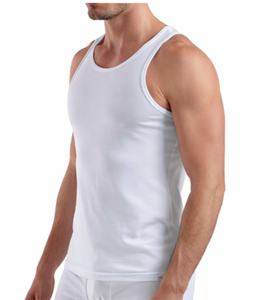 Wholesale Breathable Sporty 100% Cotton <b>Men's</b> Casual Knitted Gym <b>Singlet</b> Plus Size Solid Vest <b>For</b> <b>men</b> - Product Image 2