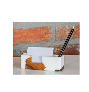 Epoxy Resin And Wood Business <b>Card</b> Holder Wood <b>Card</b> Stand Office Business Display Holder Epoxy Desk Organizer <b>Card</b> Holder - Product Image 4