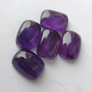 Ametyste naturelle AAA+ rectangulaire, taille coussin, cabochon, pierre précieuse calibrée en vrac pour bijoux – Toutes tailles disponibles - Product Image 3