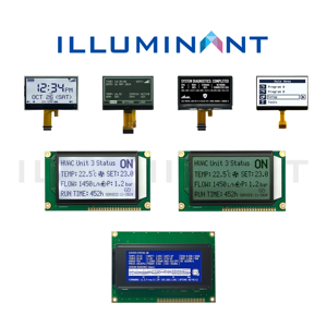 Module d'affichage graphique LCD monochrome bleu-gris personnalisé STN FSTN DFSTN positif/négatif 1,69'' 2,48'' 2,93'' 2,98'' 3'' avec rétroéclairage LED - Product Image 1