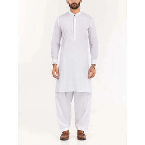 Ensemble Shalwar Kameez pour Homme de Haute Qualité en Mélange de Coton Kurta Pajama Séchage Rapide Tenue Traditionnelle Ethnique Décontractée pour Mariage 2026 - Product Image 1