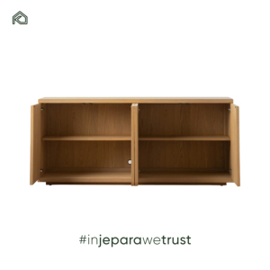 Aparador de Madera de Teca Tallada Antigua, Estilo Contemporáneo, Ecológico y de Lujo para Sala de Estar, Oficina en Casa, Bar, Dormitorio, Hotel - Galih - Product Image 4