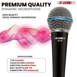 Micrófono Dinámico Profesional de 5 Núcleos para Karaoke, Micrófono con Cable XLR para Escenario y Estudio - Product Image 5