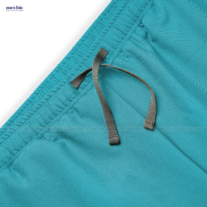 Ensemble de blouses médicales vert menthe pour hommes, col en V, manches courtes, uniforme d'hôpital, pantalon en polyester et rayonne tissé inclus - Product Image 4