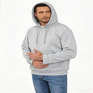 Sudadera con Capucha Gris para Mujer, Manga Larga, Largo Regular, Forro Polar, Color Sólido, Transpirable, Impermeable, con Bolsillos, Poliéster/Algodón - Product Image 2