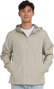 Veste coupe-vent légère pour homme, à capuche, col montant, fermeture éclair, résistante à l'eau, décontractée, pour l'extérieur, hiver, design 2 en 1 - Product Image 5