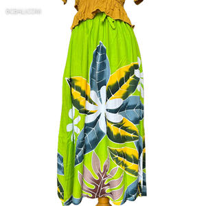 Jupe en rayonne peinte à la main Nouveau design Floral fabriqué à Bali par un artisan balinais Rayonne de haute qualité pour les femmes - Product Image 2