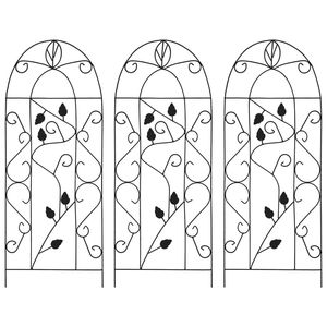 Set di 3 Supporti Decorativi Medi in Ferro Nero per Piante, per Recinzioni, Tralicci e Cancelli - Product Image 2