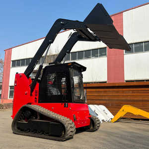 Mini-chargeuse compacte sur pneus hydraulique pour la construction, l'agriculture, l'aménagement paysager, avec attache rapide multi-usage 4x4 - Product Image 5