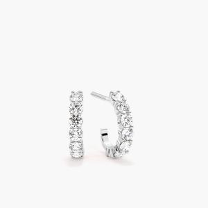 Pendientes de Aro con Diamantes Cultivados en Laboratorio, Corte Brillante, Chapados en Rodio y Oro de 14K, Certificados por IGI, Regalo de Lujo para Mujer, Aniversario o Compromiso - Product Image 6