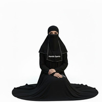 Niqab de qualité supérieure pour femmes musulmanes, foulard respirant à une couche en voile Nida, masque couvrant le visage, jilbab, hijab de prière, niqab
