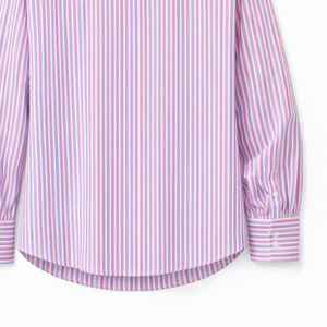 Camisa a Rayas con Botones JJOA para Mujer, Logotipo Personalizado Bordado, Blusa Casual de Oficina, Fabricante OEM al por Mayor - Product Image 6