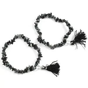 New Arrival Snowflake Obsidian Chips Healing Yoga Bracelet Available Best Price From Indian Wholesale Supplier