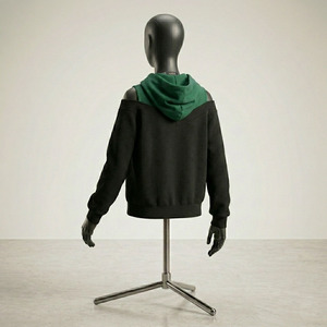 Sudadera con capucha y hombros descubiertos con logo personalizado para mujer, estilo de dos piezas en contraste de color - Sudaderas con capucha y sudaderas para hombre de la marca KADIA - Product Image 5