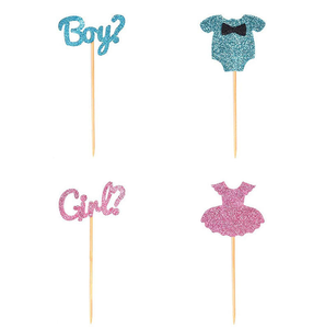 Decoraciones para Cupcakes de Revelación de Género para Niños y Niñas, Adornos para Pasteles de Baby Shower y Cumpleaños - Product Image 6