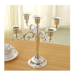 เชิงเทียนโลหะตกแต่งเคลือบเงาสำหรับตกแต่งบ้าน งานแต่งงาน และงานเทศกาล - Product Image 1