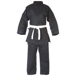 Kimono de BJJ personnalisé pour adultes, en coton noir de qualité supérieure, imprimé par transfert thermique, uniforme d'arts martiaux léger 380g pour hommes - Product Image 2