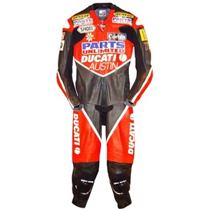ชุดแข่งรถจักรยานยนต์ Giovanni Bussei WSBK รุ่น Rucati 1 ชิ้น ทำจากหนังวัว/หนังจิงโจ้ สำหรับขับขี่มอเตอร์ไซค์บนสนาม/ขี่มอเตอร์ไซค์ทั่วไป ชุดจั๊มสูท/ชุดสำหรับนักขี่มอเตอร์ไซค์ระดับมืออาชีพ - Product Image 1