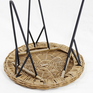 Modern Nordic Nature Wood MDF Round Side <b>Table</b> with Three <b>Legs</b> <b>for</b> Home Living Room or Office <b>Coffee</b> Station - Product Image 6