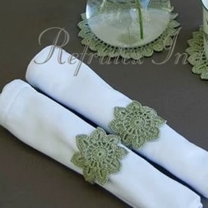 Anillos de Servilleta de Crochet de Alta Calidad con Hilo de Algodón Resistente, Decoración de Mesa para Hoteles, Restaurantes y Servicios de Catering - Product Image 6