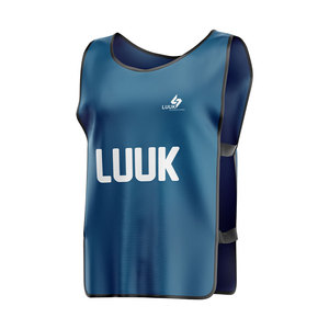 Maillots d'entraînement de football pour hommes grande taille LUUK International, sans manches, 100% polyester, maille respirante, évacuation de l'humidité - Product Image 4