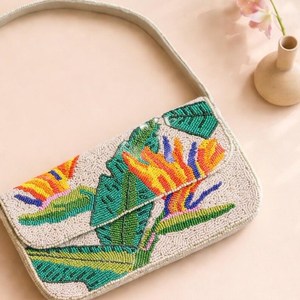 ALI FASHION ART ผ้าปักลายดาวพระจันทร์สีน้ำเงินเข้ม ทำด้วยมือ ซักได้ ผลิตจากโพลีเอสเตอร์ ประดับด้วยลูกปัดแก้ว รูปทรงสี่เหลี่ยมผืนผ้า - Product Image 3