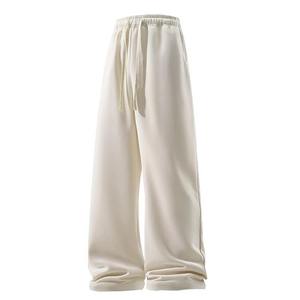 <b>Men's</b> Black Wide Leg Casual Pants <b>Elastic</b> <b>Waist</b> Drawstring Lightweight Breathable Summer <b>Trousers</b> - Product Image 6