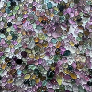 Lote de Gemas Sueltas de Turmalina Multicolor Natural, Calidad AAA, Formas Redondas, Ovaladas, Pera, Marquesa y Cabujón, de 4mm a 6x8mm, con un Brillo Increíble, A1 - Product Image 1