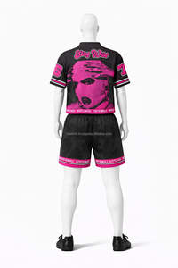 Maillot de football américain tendance, respirant et anti-humidité, avec dégradé vert et or vieilli, design authentique, édition limitée - Product Image 3