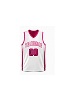 Jersey Basket Sublimasi Custom Bolak-Balik Cepat Kering 100% Poliester Bernapas Seragam Basket Tim Bahan Mesh