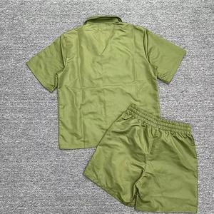 2026 Unisex <b>Summer</b> Casual Streetwear Custom Made <b>Men's</b> Drawstring Two-Piece Windbreaker Short Set Quick Dry - Product Image 5