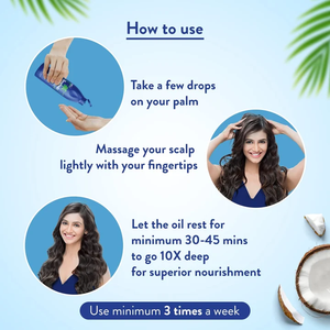 Kit d'huiles capillaires botaniques à la noix de coco pour le soin du cuir chevelu, formule hydratante et revitalisante pour des cheveux doux et forts, purement naturel - Product Image 5