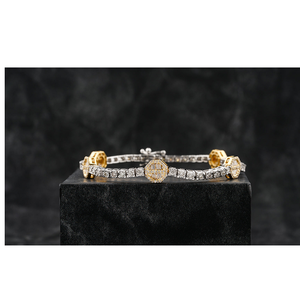 Bracelet élégant en argent sterling 925, style cubain, avec diamants étincelants, bijoux de mode pour hommes, femmes et événements spéciaux - Product Image 1