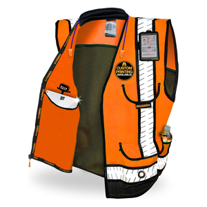 Premium Reflective Safety Vest Durable <b>Construction</b> Workwear <b>Uniforms</b> Safety Vest Manufacturer Wholesale Supply - Product Image 3