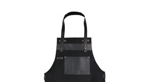 Delantal de Lona y Cuero de Lujo Premium con Cremallera, Ajustable, con Tirantes Cruzados, para Chef, Barbacoa, Barbero, Carpintero, Taller, Equipo Utilitario LCA-0073 - Product Image 3