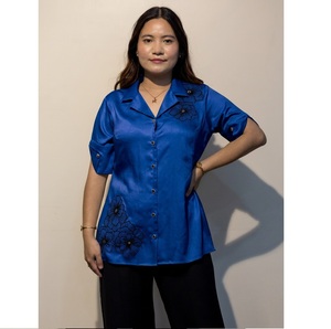 Chemise en coton pour femme à manches courtes, best-seller, pour un usage quotidien décontracté et pour les soirées. Achetez directement auprès du fournisseur. Exportation en gros de l'Inde. - Product Image 1
