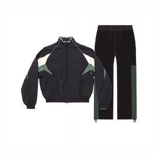 Chándales con cremallera para hombre Elite. Diseño moderno con paneles en contraste, acentos blancos llamativos y cómodos pantalones deportivos ajustados. - Product Image 1