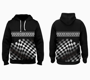 Sudadera con Capucha Amarilla para Hombre, Sudadera con Capucha y Estampado de Flechas Geométricas en Cuadros, Sublimación, Informal - Product Image 3
