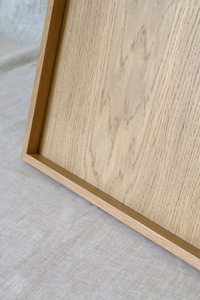 Plateau de service en bois avec rebord surélevé, plateau de présentation alimentaire, organisateur de table à café, décoration de salle à manger - Product Image 4