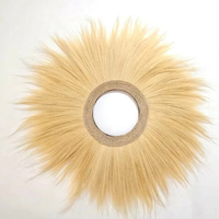 Miroir mural en rotin fait main, style bohème, en herbe de Rayung naturelle, motif soleil éclatant, écologique, durable, pour décoration de salon, maison et mariage