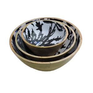 Cuenco redondo con estampado esmaltado, vajilla de servicio de alta calidad, cuenco redondo o ensaladera, juego de cuencos de mezcla al por mayor - Product Image 1