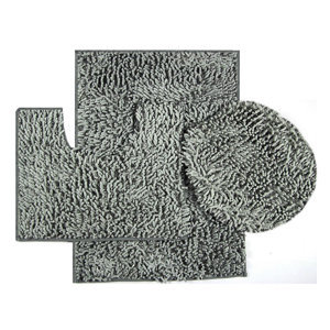 Customised Soak High Quality Natural Premium Design 3 Pieces Microfiber Minimalist <b>Bathroom</b> Rugs <b>Set</b> Ultra Soft Non-Slip Absorbe - Product Image 2