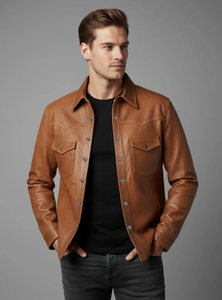 Chaqueta de Cuero con Acabado Quemado Resistente al Viento para Hombre y Mujer, Multicolor, Unisex, Estilo Motero - Product Image 3