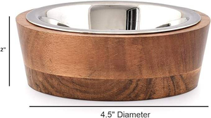 Proveedor y Fabricante de Platos para Perros Ecológicos de Acero Inoxidable y Madera de la India - Product Image 3